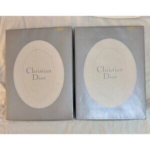 VTG NOS Christian Dior 9M Thigh High Stockings Nylons Sandalfoot Tan Garter 60’s